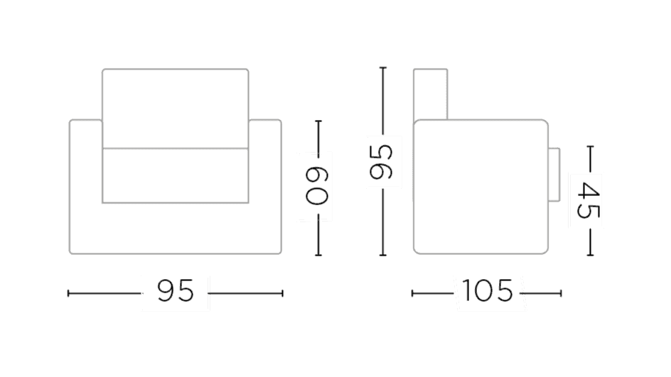 Sofa Bernard 1-Seater with Cover