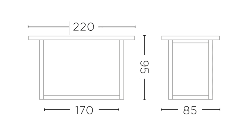 Rectangular Bar Table Dennis Large