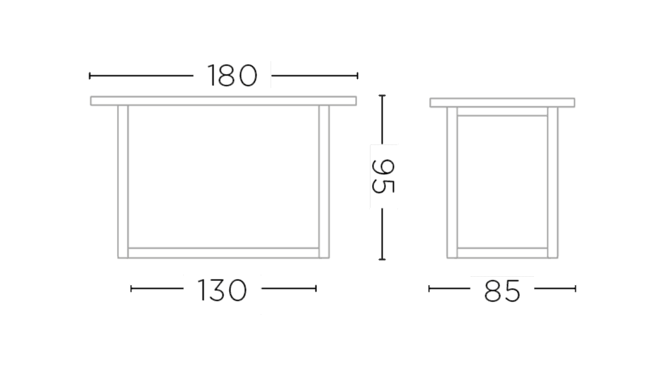 Rectangular Bar Table Dennis Small