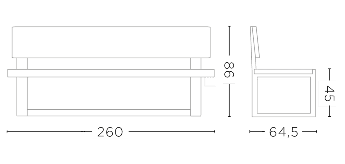 Park Bench Oslo Large