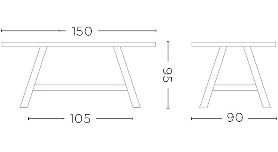 Rectangular Bar Table Mieke