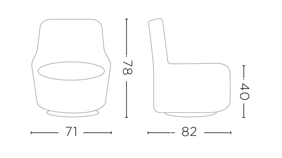 Easy Chair Liam with Swivel