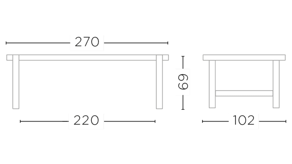 Low Dining Table Jacoba