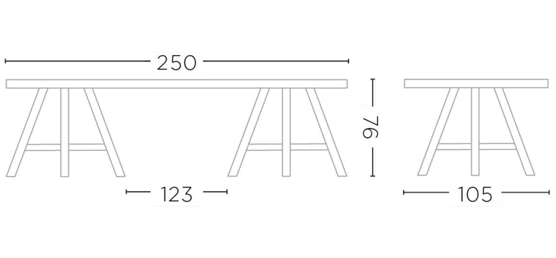 Oval Table Faye Concrete top 