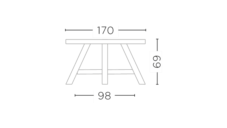 Low Dining Round Table Faye XL Concrete Top