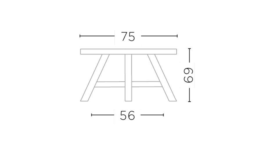 Low Dining Bistro Round Table Faye concrete top