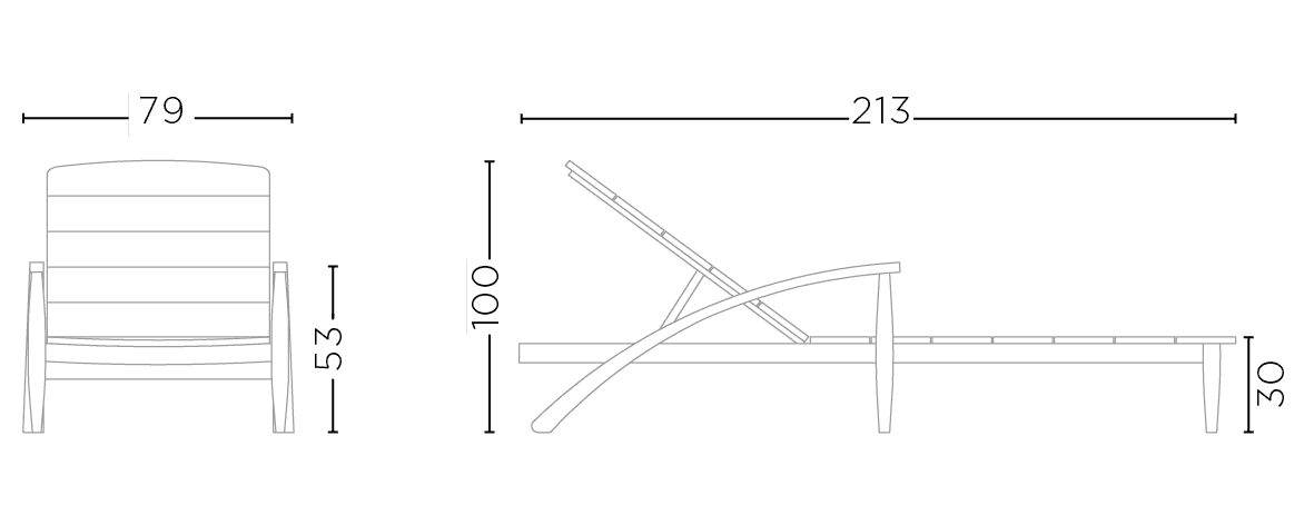 Sunbed Faye incl. wheels