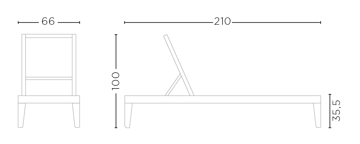 Sunlounger Lisa Incl. Wheels